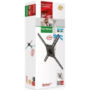 BARKAN 3500.W LCD TV plafonski nosač do 65 inča za ravne i zakrivljene televizore beli - Slika 1