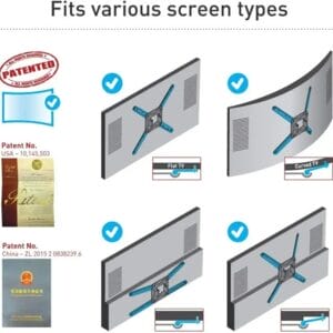 BARKAN 3500.W LCD TV plafonski nosač do 65 inča za ravne i zakrivljene televizore beli - Slika 4
