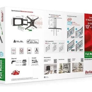 BARKAN 4400.B LCD TV zglobni zidni nosač do 86 inča za ravne i zakrivljene televizore - Slika 8