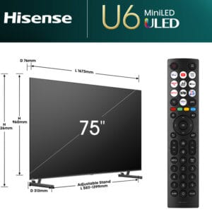 HISENSE 75 inča 75U6NQ ULED Mini-LED 4K UHD Smart TV - Slika 6