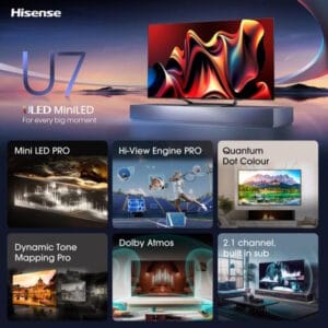 HISENSE 75 inča 75U7NQ ULED Mini-LED 4K UHD Smart TV - Slika 4