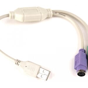 Fast Asia Adapter USB (M) - 2xPS/2 za miša i tastaturu (F) beli - Slika 1