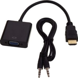 FAST ASIA Adapter-konvertor HDMI (M) - VGA (F) + Audio kabl 3.5mm crni - Slika 1