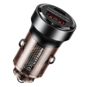 Remax Auto punjač 1XUSB+1XTIP C QC 30W RCC338 crni - Slika 1