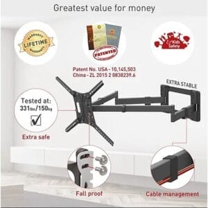 BARKAN BM464XL LCD TV zglobni zidni nosač od 13 do 86 inča - Slika 4