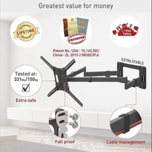 BARKAN BM464XL LCD TV zglobni zidni nosač od 13 do 86 inča - Slika 6