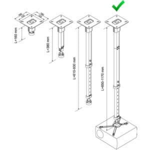 VEGA CM 25-1170 univerzalni plafonski nosač za projektor - Slika 4