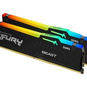 KINGSTON DIMM DDR5 64GB (2x32GB kit) 5600MT/s KF556C36BBEAK2-64 Fury Beast RGB EXPO - Slika 1
