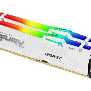 KINGSTON DIMM DDR5 64GB (2x32GB kit) 5600MT/s KF556C36BWEAK2-64 Fury Beast RGB White Expo - Slika 2