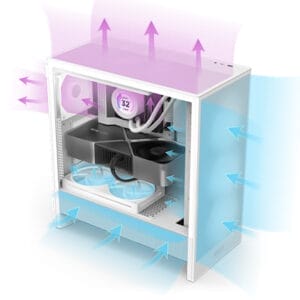 Nzxt H5 Flow Gaming kućište belo (CC-H52FW-01) - Slika 7