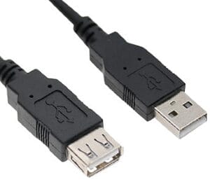 E-Green Kabl USB A - USB A M/F (produžni) 5m crni - Slika 1