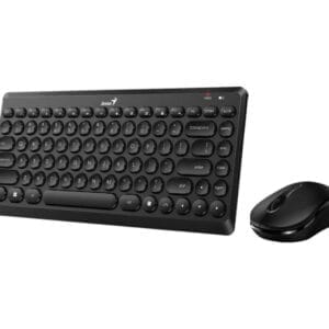 GENIUS LuxeMate Q8000 Wireless USB US crna tastatura + miš - Slika 1