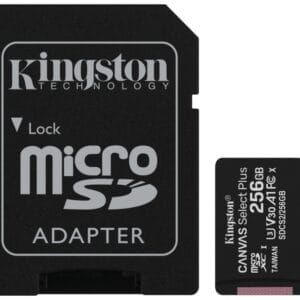 KINGSTON Memorijska kartica A1 MicroSDXC 256GB 100R 10 SDCS2/256GB + adapter - Slika 1