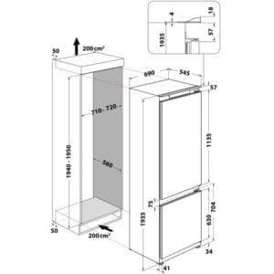WHIRLPOOL SP40 812 EU 2 ugradni kombinovani frižider - Slika 1