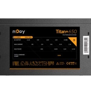 Njoy Titan+ 650 650W napajanje (PSAT5065A20CUCO01B) - Slika 4
