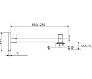 VEGA WMC 70 zidni nosač za Ultra Short Throw projektor - Slika 2