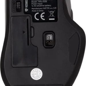 Bežični tihi miš Yenkee YMS 2035 1600 dpi/tihi prekidači/ergonomski dizajn/Crni - Slika 2