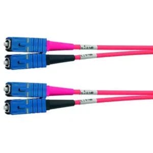 Fiber patch kabl T-SC/SC multimode duplex 50/125um 2m Telegartner L00881C0004 - Slika 1