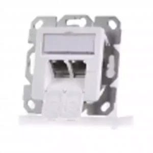 Uzidna utičnica AMJ sa 2 RJ-45 cat 6 Fully shilded STP 00020A0393 - Slika 1