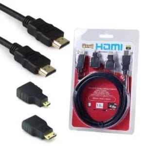 Kettz Kabl HDMI + adapteri Micro i Mini HDMI 1.5m Kettz - Slika 1