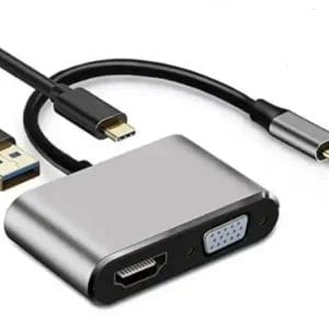 Fast Asia Adapter-konvertor TIP C na HDMI 4K+VGA+1xUSB 3.0+TIP C - Slika 1