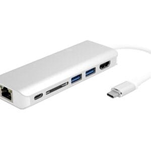 Fast Asia Adapter-konvertor TIP C na HDMI+ 2xUSB 3.0+ SD+ TIP C+ RJ45 - Slika 1