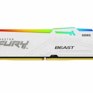 Kingston Memorija KINGSTON 64GB(2x32GB)/DIMM/DDR5/5200MHz/CL36/FURY Beast White RGB EXPO - Slika 1