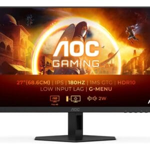 AOC Monitor AOC 27G4XE 27"/IPS/1920x1080/180Hz/1ms GtG/HDMIx2,DP/Gsync/VESA/zvucnici/crna - Slika 1