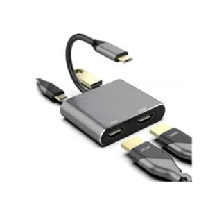 E-Green Adapter E-Green USB Tip C- 2xHDMI + USB 3.0+PD 60W (4 u 1) - Slika 1