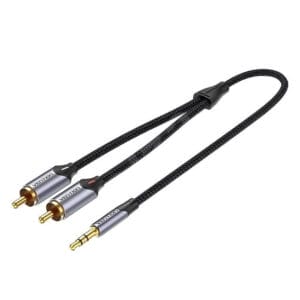 Vention 3,5mm na 2 cinca kabl 3m - Sivi - Slika 1