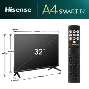 Hisense SMART LED TV 32 Hisense 32A4N 1366x768/HD Ready/DVB-T/T2/C/S/S2 - Slika 4