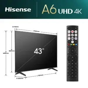 Hisense SMART LED TV 43 Hisense 43A6N 3840x2160/4K/UHD/DVB-T/T2/C/S/S2 - Slika 4
