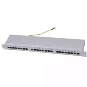 Netiks Patch panel 19/1U sa 24 RJ-45 STP kat. 6 Fully Shielded, Krone LSA, držač kablova sa zadnje - Slika 1