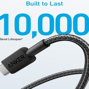 Anker 322 USB tip-A na USB tip-C kabl M/M 1.8m, 18W, pleteni, crni - Slika 5