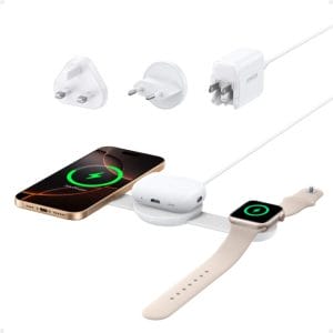 Anker MagGo Bežični 3u1 sklopivi punjač beli - Slika 2