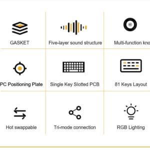 Aula Tastatura AULA AU75 mehanicka Black/Orange - Slika 2