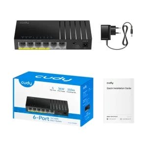 Cudy Svič 10/100 6-port Cudy FS106P PoE+/36W/2×Uplink - Slika 2