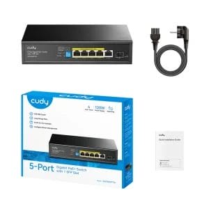 Cudy Svič 10/100/1000 5-port Cudy GS1005PTS1 4xPoE+ sa 1 SFP port... - Slika 2