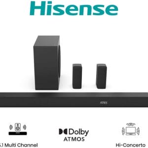 Hisense AX5100Q Dolby Atmos soundbar sa bežičnim subwooferom crni - Slika 7