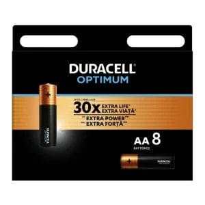 Duracell Baterija Duracell Optimum AA (pak 8 kom), nepunjiva - Slika 1