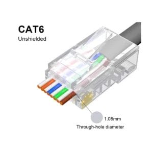 Elementa Prolazni mrežni utikač RJ45 Cat 6 TS51P/Cat6 - Slika 2